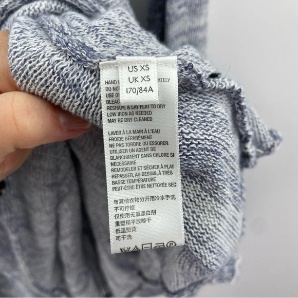 Free People Midnight Ruffles Tunic Sweater Dress Greyish Blue Size XS - Picture 11 of 12